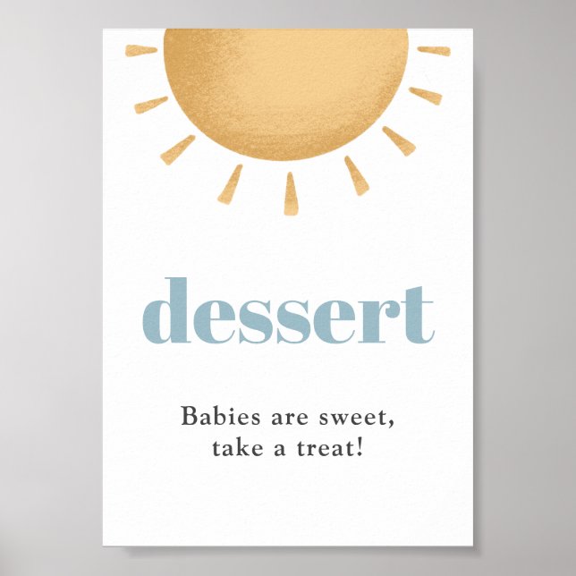 Poster Symbole du Baby shower Sunshine Boho (Devant)