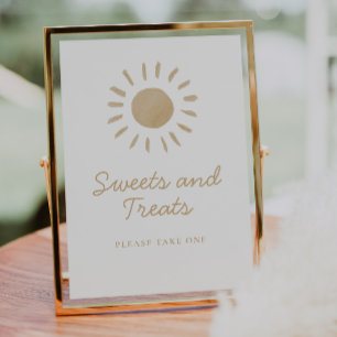 Poster Symbole du Baby shower Sunshine Sweets & Traitemen