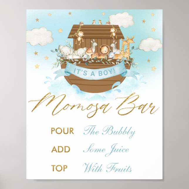 Poster Symbole du bar-café Chic Noah's Ark Boy Momosa (Devant)
