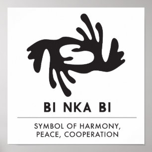 Poster Symbole du BI   du BI NKA d'harmonie, paix,