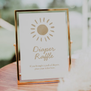 Poster Symbole du chevalier à Baby shower de soleil Boho