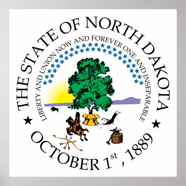 Poster Symbole du Dakota du Nord (Devant)