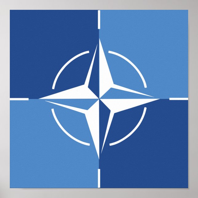 Poster Symbole du drapeau de l'OTAN ONAT Traité de l'Atla (Devant)