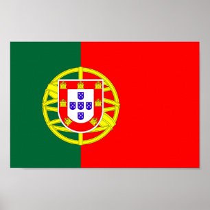 Poster symbole du drapeau du pays du portugal