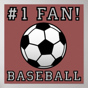 Poster Symbole du fan de baseball Pas drôle