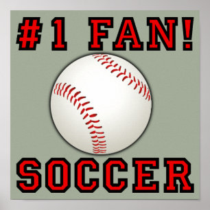 Poster Symbole du fan de football Pas drôle