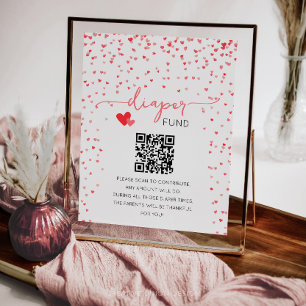 Poster Symbole du fonds de couches Baby shower cadeau en