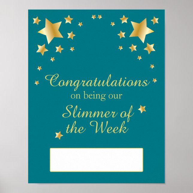 Poster Symbole du gagnant hebdomadaire de la perte de poi (Devant)