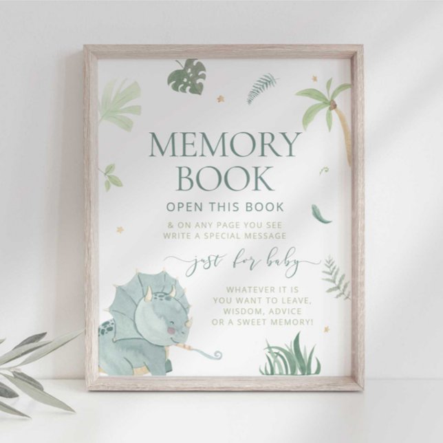Poster Symbole du livre de mémoire Baby Dino (Créateur téléchargé)