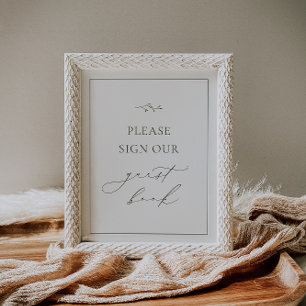 Poster SYMBOLE DU LIVRE D'HARMONIE Olive Green