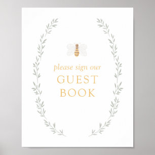 Poster Symbole du livre d'invité de Swee as Can Bee Baby 