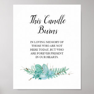 Poster Symbole du Mariage de verdure brûlé par cette boug