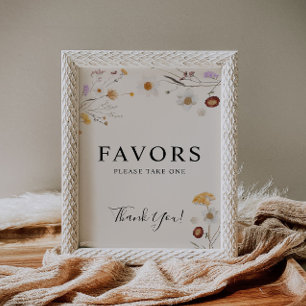 Poster Symbole du Mariage Fleur sauvage Boho