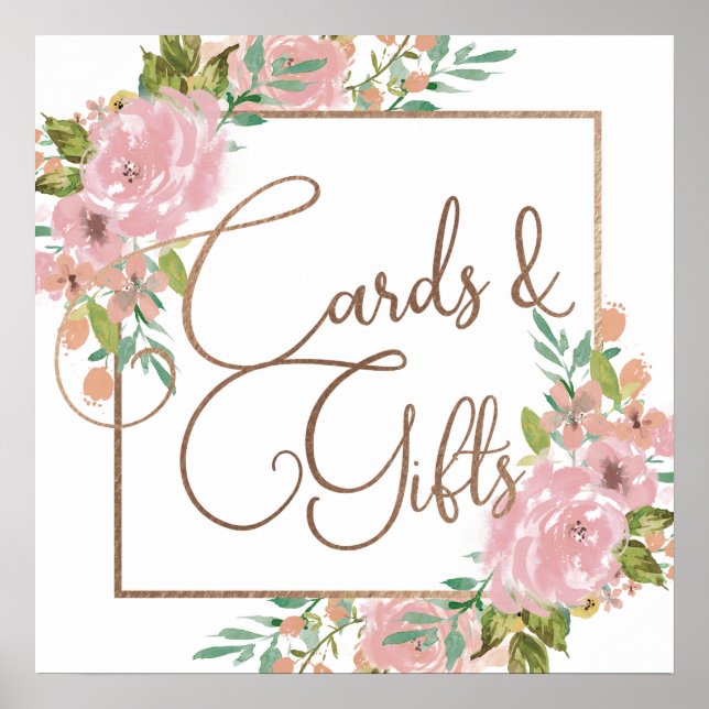 Poster Symbole du Mariage pour cartes et cadeaux Roses (Devant)