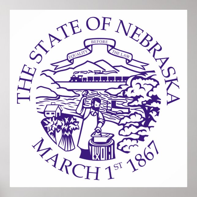 Poster Symbole du Nebraska (Devant)
