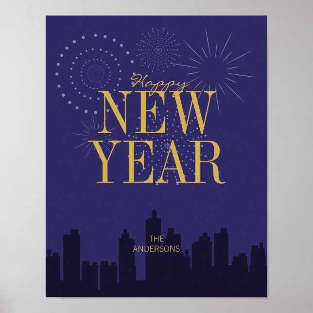 Poster Symbole du Nouvel An de Modern Skyline (Devant)