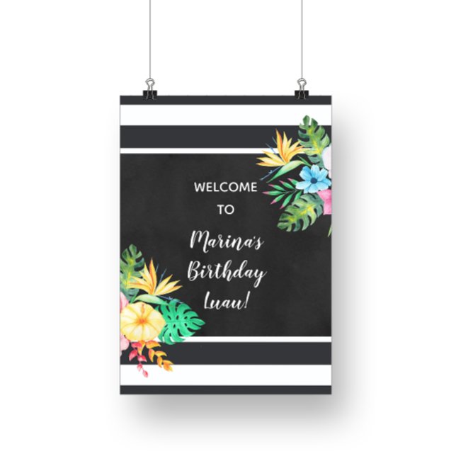 Poster SYMBOLE DU PARTI Floral Luau (Créateur téléchargé)