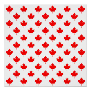 Poster symbole du pays du canada feuille d'érable texte m