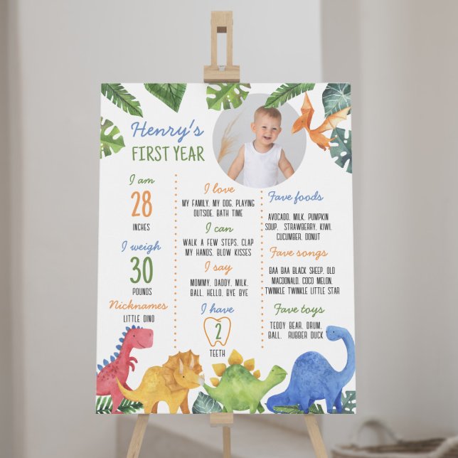 Poster Symbole du premier anniversaire du Dinosaur (Créateur téléchargé)