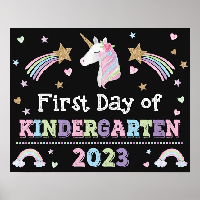 Poster Symbole du premier jour de l'école maternelle de U (Devant)