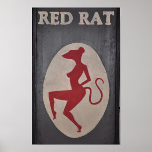 Poster Symbole du pub Red Rat