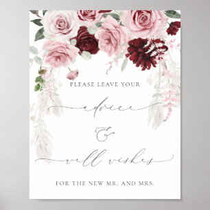 Poster Symbole du Rose de Bourgogne Dusty