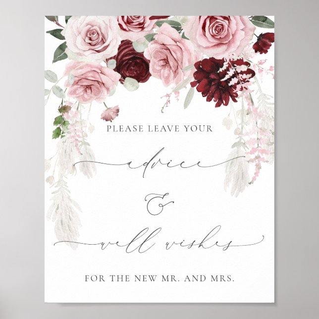 Poster Symbole du Rose de Bourgogne Dusty (Devant)