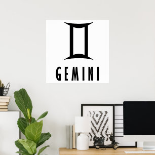 Poster Symbole du zodiaque de Gemini