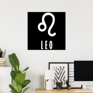 Poster Symbole du zodiaque de Leo