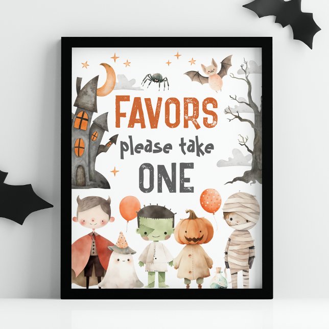 Poster Symbole éffrayant de fête d'anniversaire d'Hallowe (Créateur téléchargé)