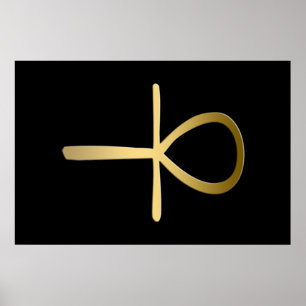 Poster Symbole égyptien croisé d'Ankh
