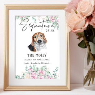 Poster Symbole estonien de chien de chien de chien signat