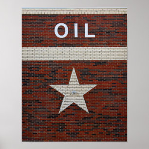 Poster SYMBOLE ÉTOILE DU Pétrole ET DU Texas