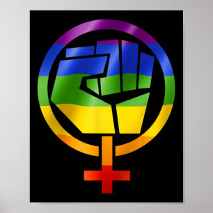 Poster Symbole féministe Lgbt résister à la fierté Poing 