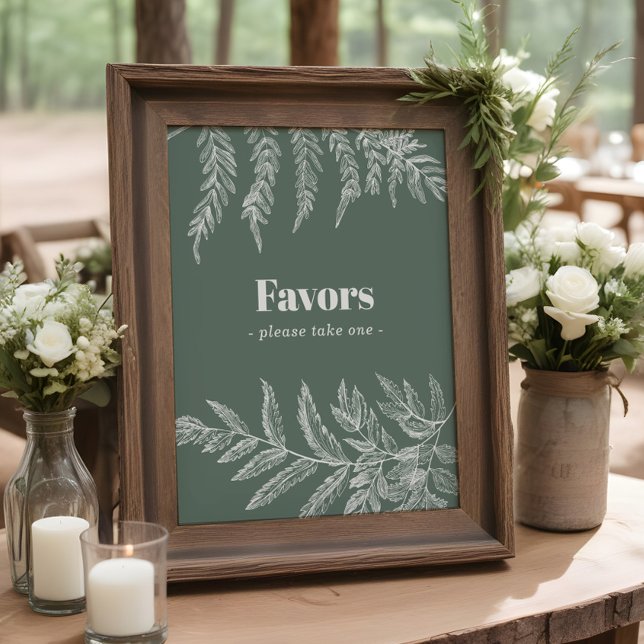 Poster Symbole Fern Botanical Shower ou Wedding Favor (Créateur téléchargé)