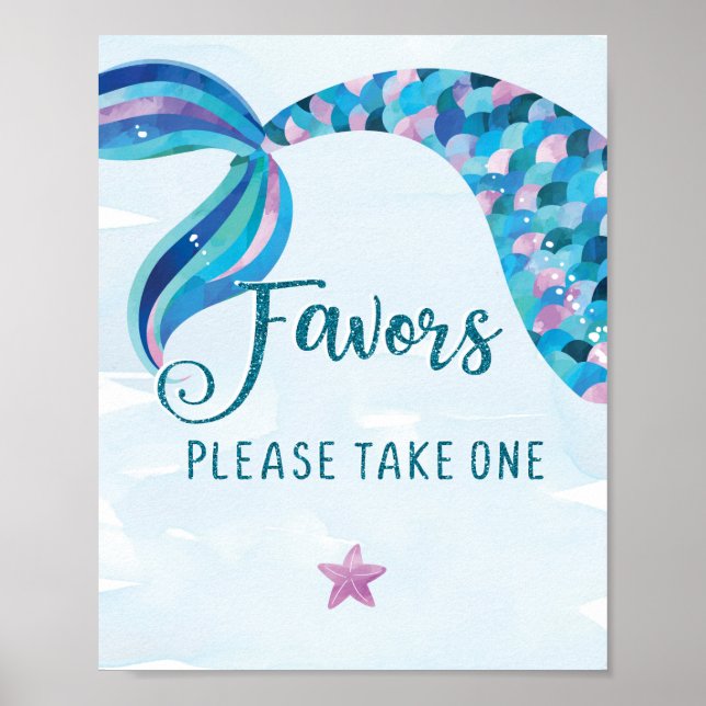 Poster Symbole Fête d'anniversaire de la Sirène (Devant)