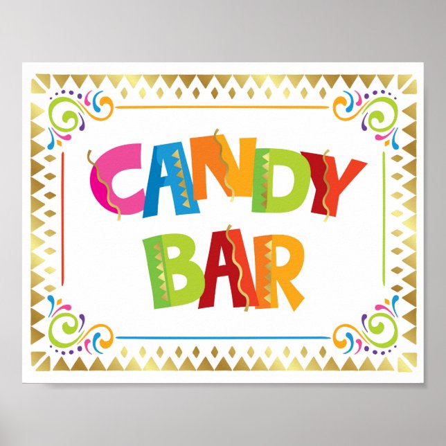 Poster SYMBOLE FIesta BAR CANDY Imprimer (Devant)