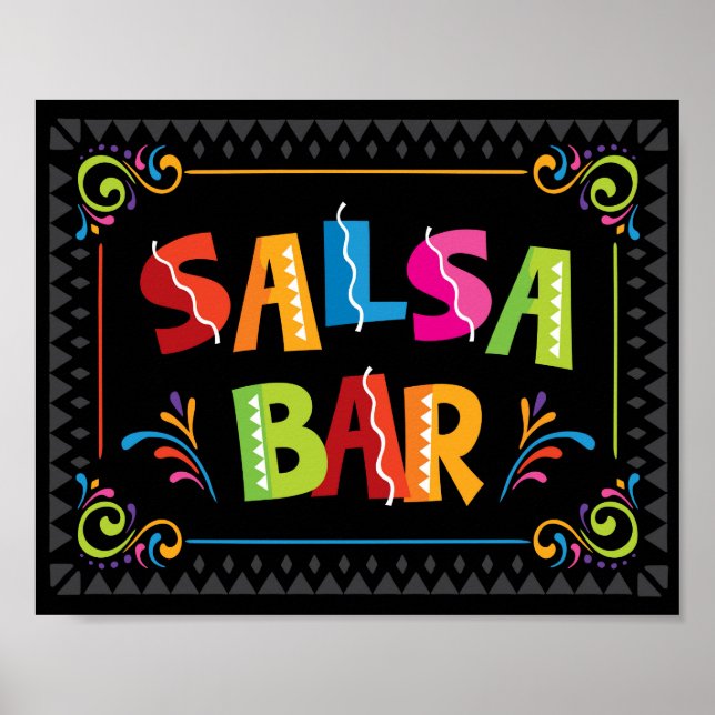 Poster Symbole Fiesta SALSA BAR Party (Devant)
