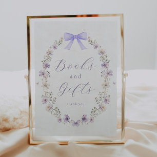 Poster Symbole Fleur sauvage de livres et de cadeaux pour