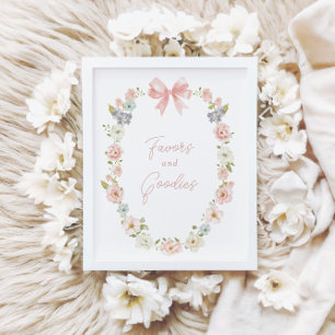 Poster Symbole fleur sauvage Rose Bow Girls Faveurs & Goo