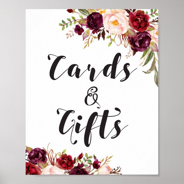 Poster Symbole floral du Boho de Bourgogne - Cartes et Ca (Devant)