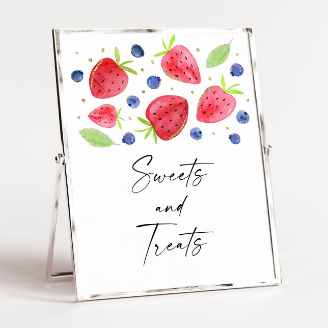 Poster Symbole fraise Blueberry Sweets & Traitements (Créateur téléchargé)