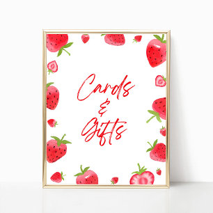 Poster Symbole Framboise Cartes et cadeaux