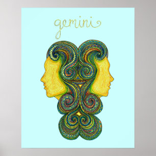 Poster Symbole Gemini