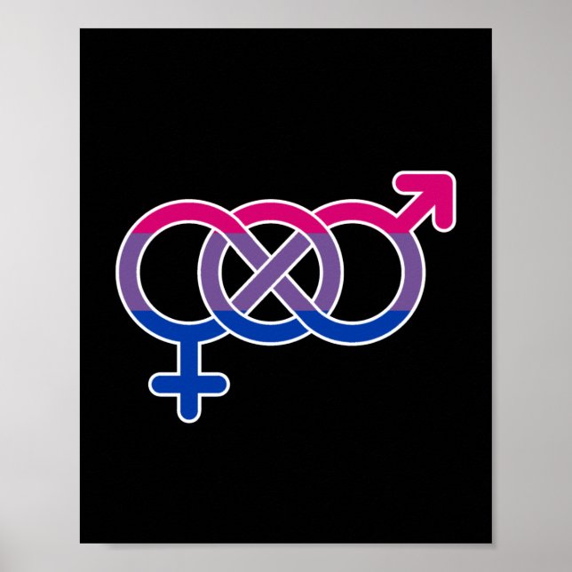 Poster Symbole genre de bisexualité (Devant)