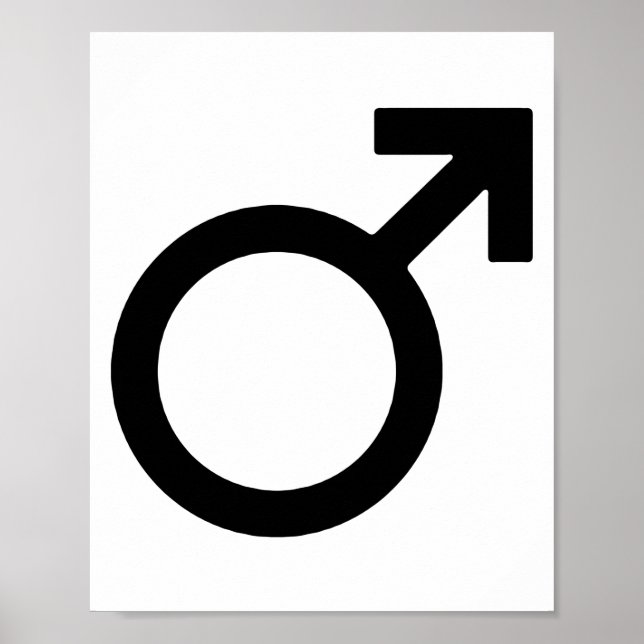 Poster Symbole genre masculin (Devant)