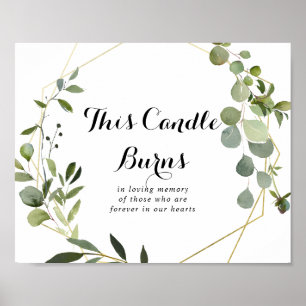 Poster Symbole géométrique Gold Tropical Cette bougie Brû