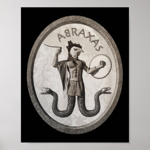 Poster Symbole gnostique ésotérique Abraxas Occult Ritua 