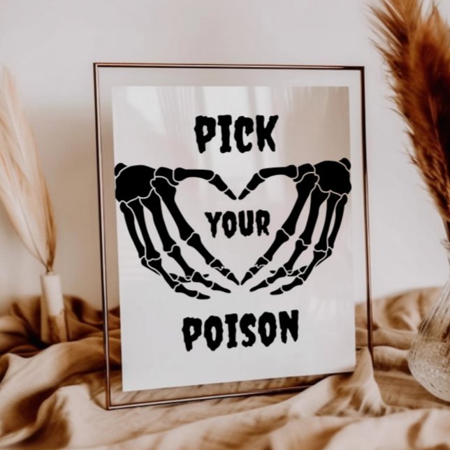 Poster Symbole Gothique Choisissez votre poison Halloween (Créateur téléchargé)