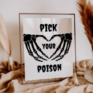 Poster Symbole Gothique Choisissez votre poison Halloween